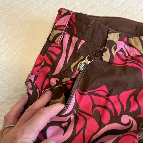 Burton snowpants snowboarding/skiing pink & brown graphic print, waterproof, 5/6 - Picture 4 of 13